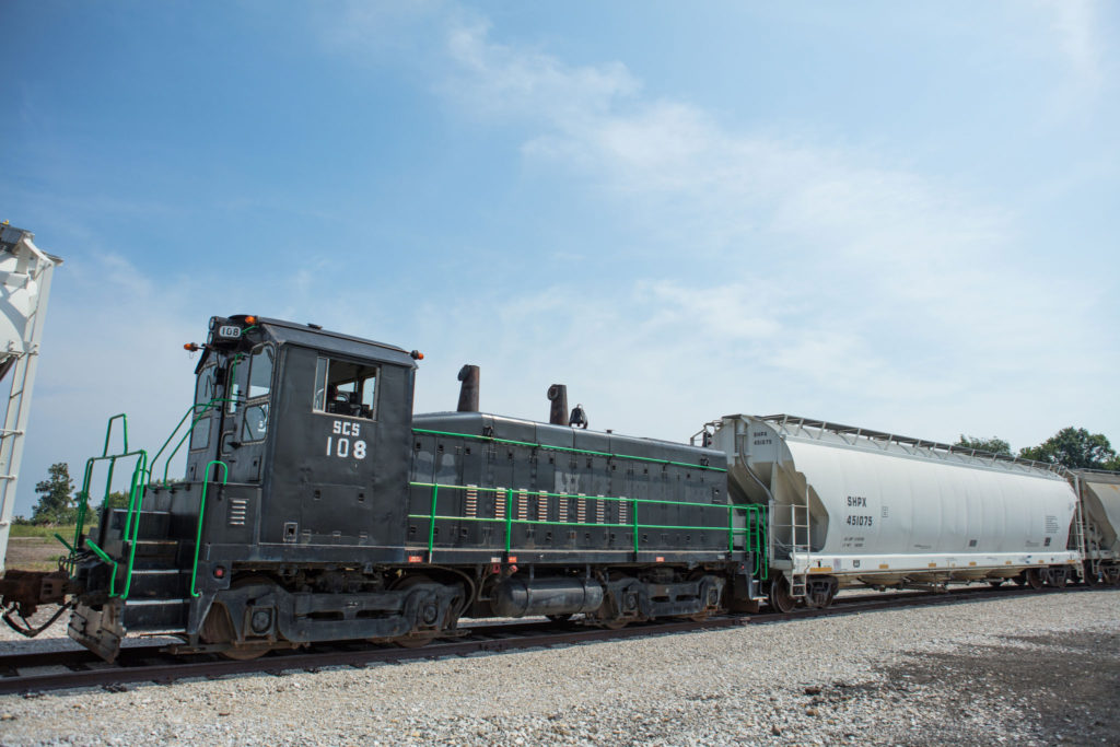 Train on Tracks at Castlen Steel